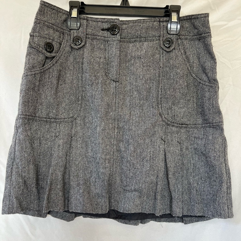Gray Women's Skirt with Pockets